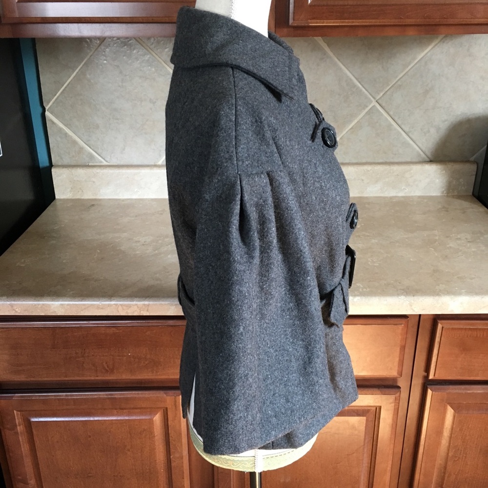 Guess Jacket with belt short bell sleeves Gray - Picture 3 of 6